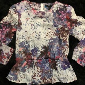 Long Sleeve Peplum Top